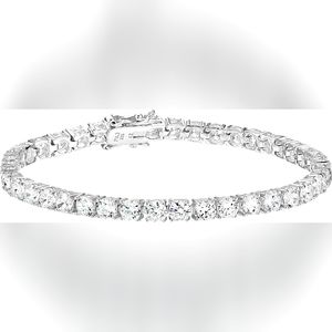 Price drop! Plated Sterling Silver, Women's Tennis Bracelet.